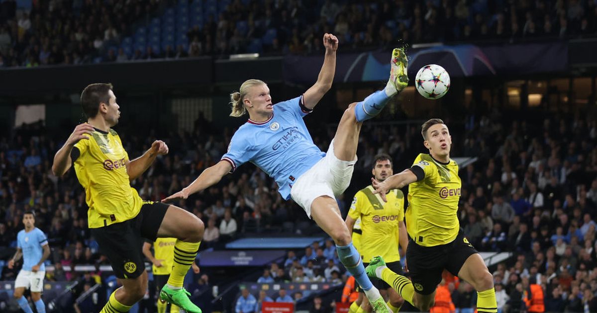 Erling Haaland scored an 84th-minute winner to help Manchester City beat Dortmund 2-1 in the Champions League.
