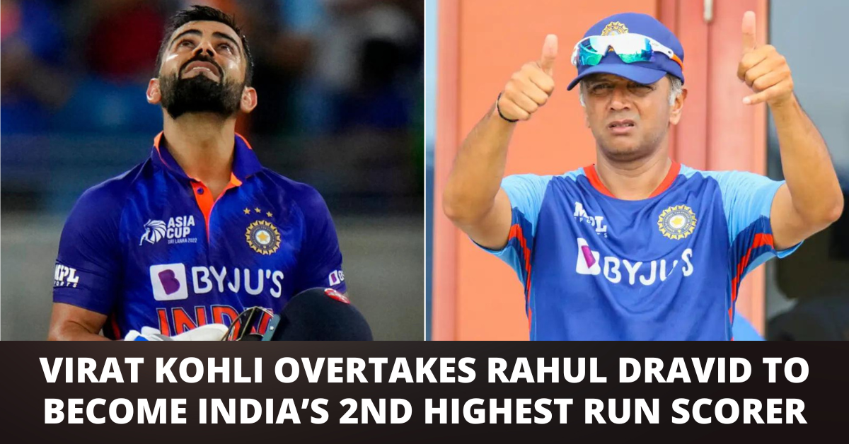Virat Kohli Overtakes Rahul Dravid To Become India 2nd Highest Run Scorer