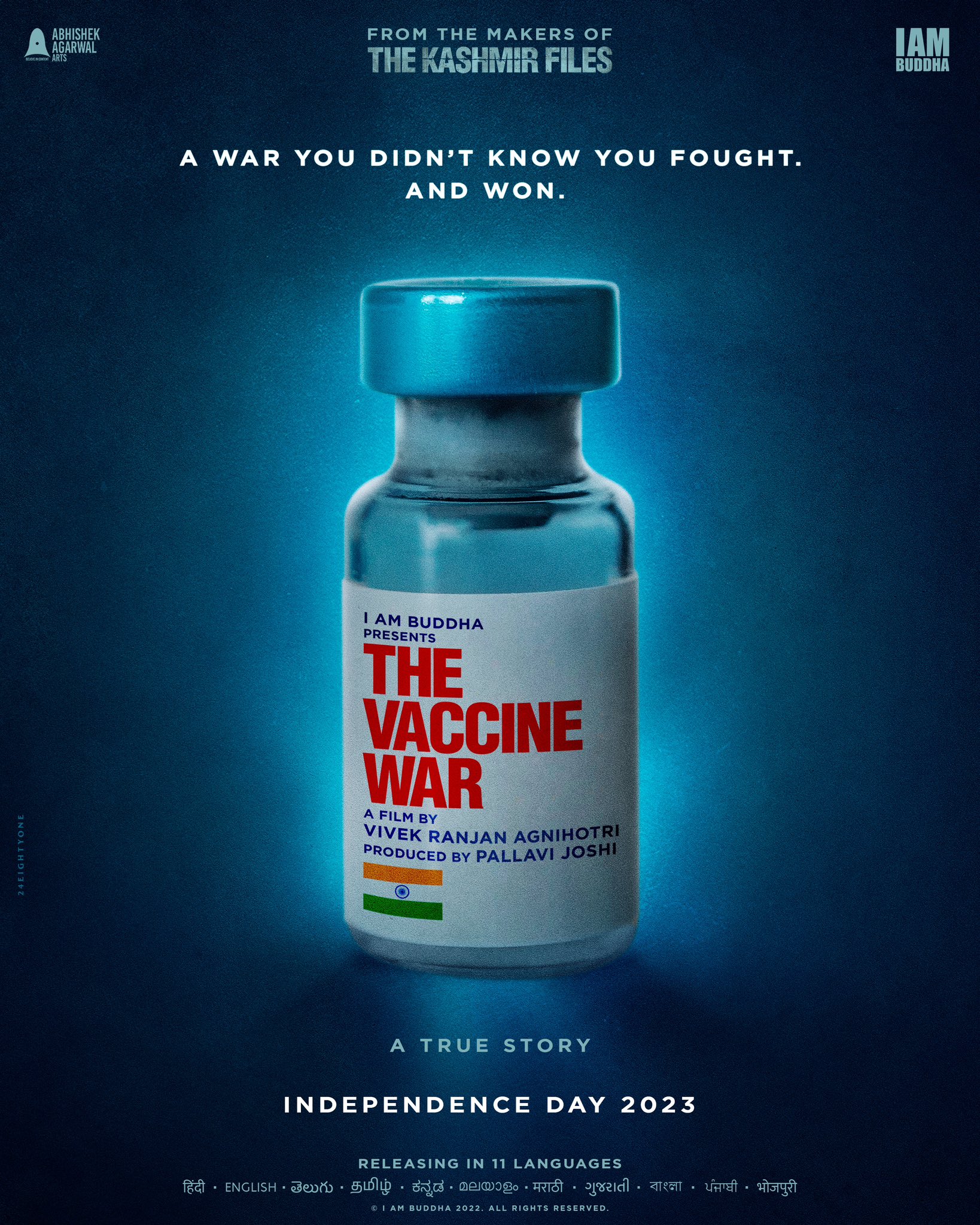 The first poster for Vivek Agnihotri's next movie, The Vaccine War, was published on his social media accounts on Thursday.