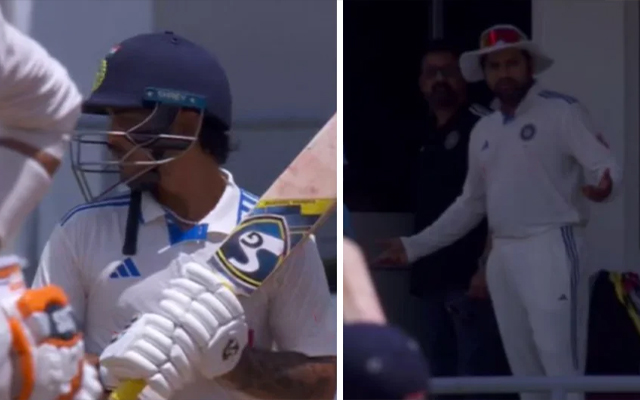 Rohit Sharma reacts to Ishan Kishan's batting