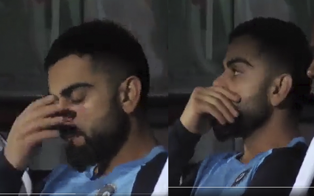 Virat Kohli getting frustrated during 2nd ODI between IND and WI (Source - Twitter)