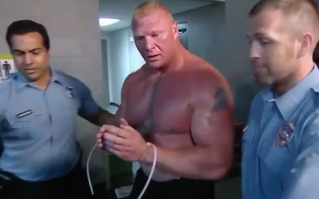 Brock Lesnar arrested live in WWE