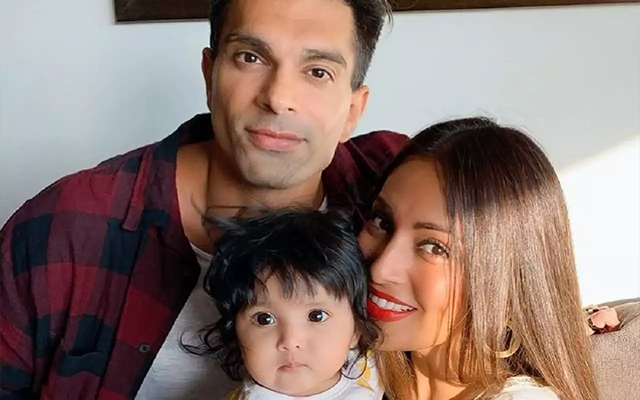 Bipasha Basu with husband and daughter