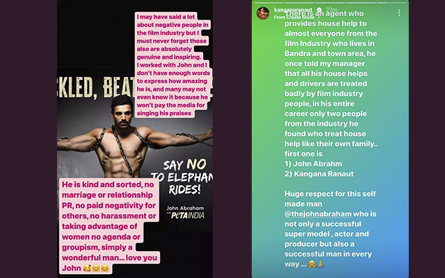 Kangana Ranaut's Instagram story (Source - Twitter)