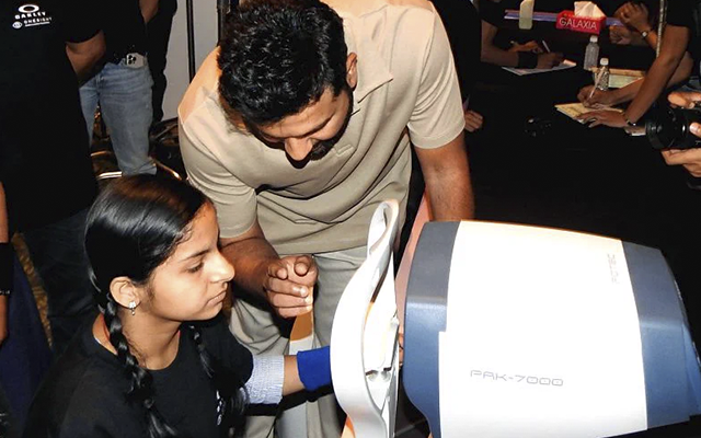 Rohit Sharma at an eye awareness programme (Source - Twitter)