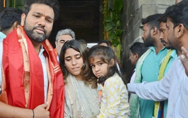 Rohit Sharma and family at Tirupati