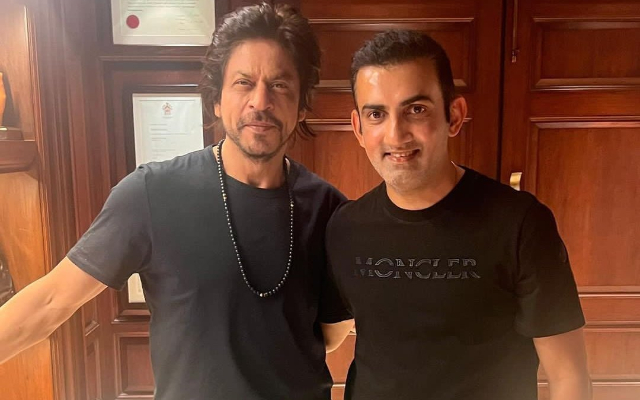 Shah Rukh Khan with Gautam Gambhir