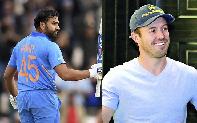Rohit Sharma and AB de Villiers (Source - Twitter)