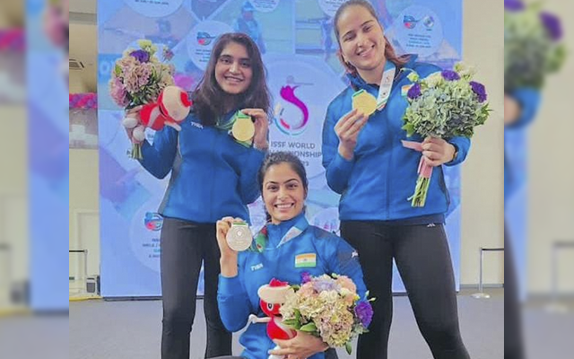 Indian women athletes with medals in Asian Games (Source - Twitter)