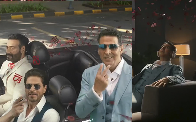 Ajay Devgn, Shah Rukh Khan and Akshay Kumar in elaichi ad (Source - Twitter)