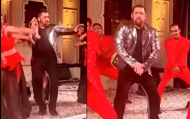 Salman Khan dancing at an event (Source - Twitter)