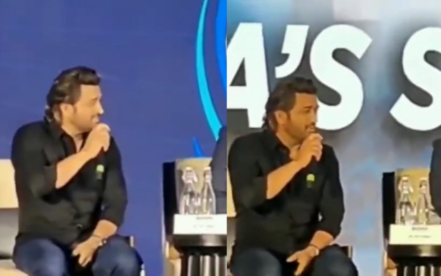 MS Dhoni singing (Source - Twitter)