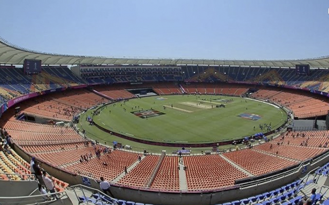 Empty stadium in Ahmedabad (Source - Twitter)