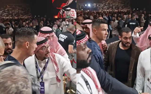 Cristiano Ronaldo ignoring Salman Khan (Source - Twitter)