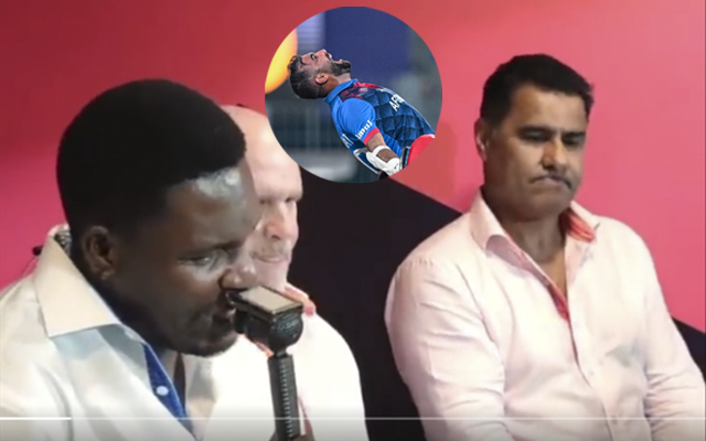 Waqar Younis, Matthew Hayden and Mpumelelo Mbangwa in the Commentary Box