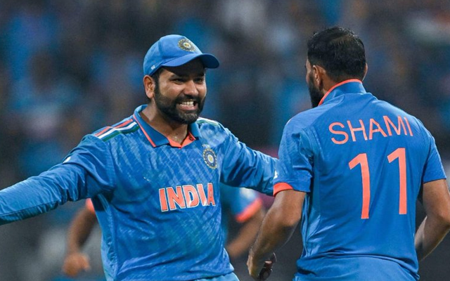 Rohit Sharma and Mohammed Shami (Source - Twitter)