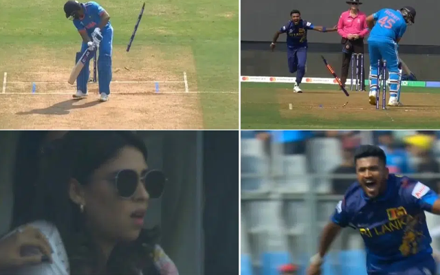 Rohit Sharma's dismissal stuns fans and his wife (Source - Twitter)