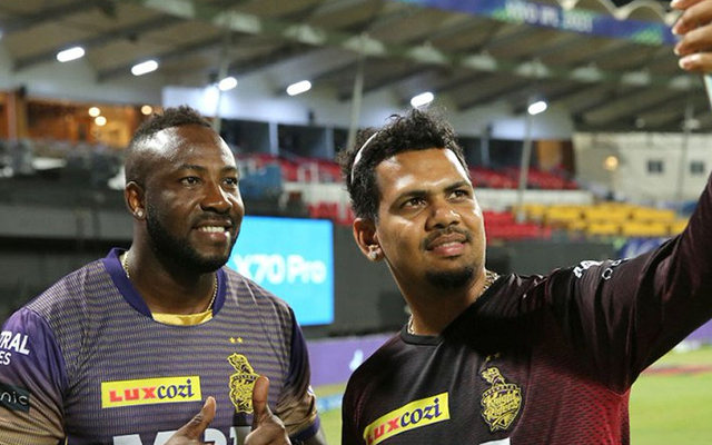 Andre Russel and Sunil Narine (Source - Twitter)
