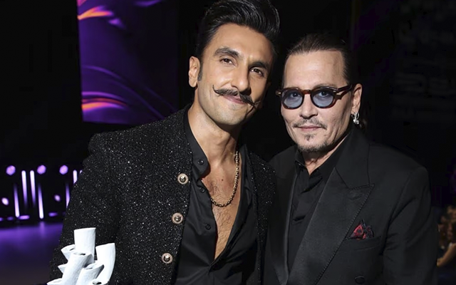 Ranveer Singh and Johnny Depp (Source - Twitter)