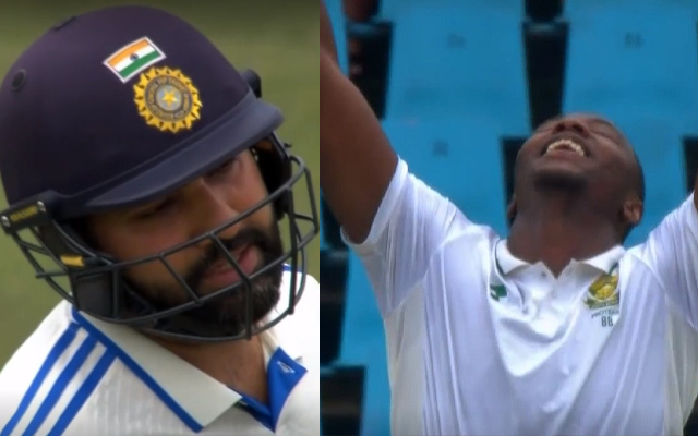 Kagiso Rabada dismisses Rohit Sharma