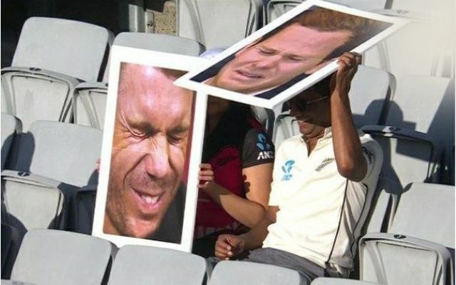 New Zealand fans holding placards