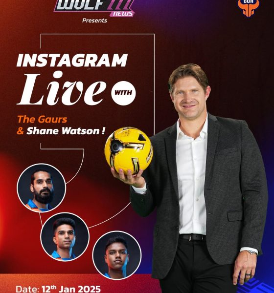 Join Shane Watson and FC Goa stars Sandesh, Jay, and Aakash on Instagram Live on 12th January 2025 at 5 PM!